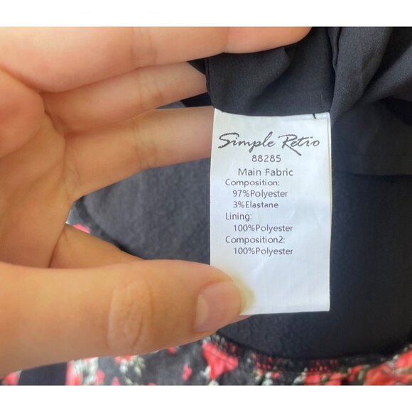 Simple Retro Y2K Floral Midi Skirt Sz L Ruffle Fairy Coquette Asymmetrical‎ Hem - Picture 7 of 10